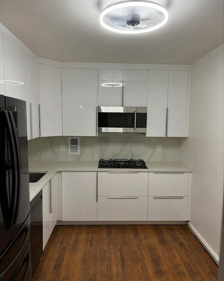 Renovated kitchen with quartz countertops in North Oaks
